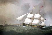 Samuel Walters American Packet VICTORIA off Holyhead oil painting artist